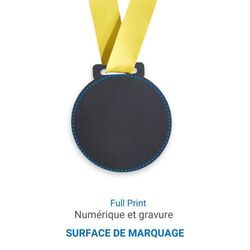 Médaille Plexi couleur - 75mm - Blanc