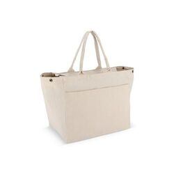 Sac fourre-tout en coton avec fermeture éclair OEKO-TEX® 39 x 24 x 34cm 320g/m².