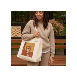 Sac fourre-tout en coton avec fermeture éclair OEKO-TEX® 39 x 24 x 34cm 320g/m².