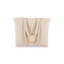 Sac fourre-tout en coton avec fermeture éclair OEKO-TEX® 47 x 11 x 35cm 320g/m²