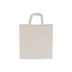 Sac bandoulière en coton OEKO-TEX® 140g/m² 38x42cm poignée courte