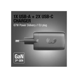 Fresh 'n Rebel chargeur rapide pour ordinateur portable 67 W GaN USB-C et USB-A