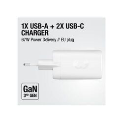 Fresh 'n Rebel chargeur rapide pour ordinateur portable 67 W GaN USB-C et USB-A