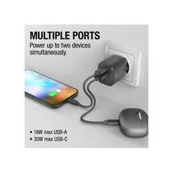 Fresh 'n Rebel Chargeur rapide 30 W GaN USB-C & USB-A