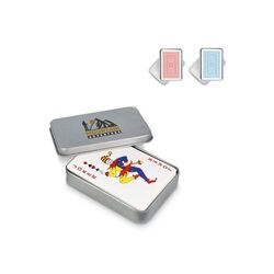 Jeu de cartes dans une boîte en fer-blanc