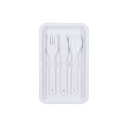 Boîte à lunch double étage avec couverts