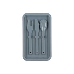 Boîte à lunch double étage avec couverts