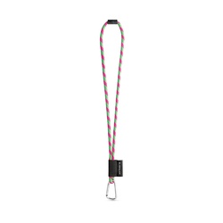 SET Lanyard TUBE Long (Ø 7 mm) avec mousqueton en forme de D de 55 mm et fermoir de sécurité Ø 7 mm
