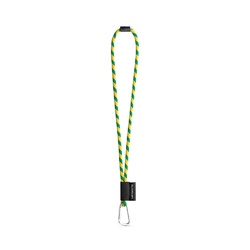 SET Lanyard TUBE Long (Ø 7 mm) avec mousqueton en forme de D de 55 mm et fermoir de sécurité Ø 7 mm