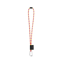 SET Lanyard TUBE Long (Ø 7 mm) avec mousqueton en forme de D de 55 mm et fermoir de sécurité Ø 7 mm