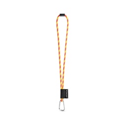 SET Lanyard TUBE Long (Ø 7 mm) avec mousqueton en forme de D de 55 mm et fermoir de sécurité Ø 7 mm