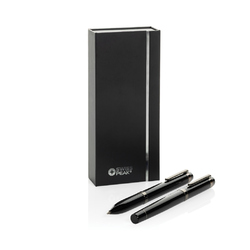 Coffret de stylos en acier recyclé Swiss Peak OSLO