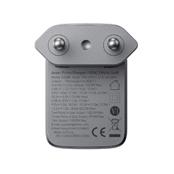 Chargeur 3 ports, GaN, 100W Anker Prime