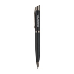 KINGSLEY. Ensemble composé d'un stylo à bille et d'un stylo roller en aluminium, avec encre bleue Dokumental®