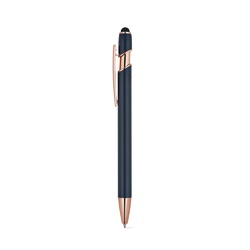 NEIL ROSE. Stylo à bille en aluminium recyclé (100% rAL), avec une finition mate et une encre bleue