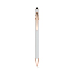 NEIL ROSE. Stylo à bille en aluminium recyclé (100% rAL), avec une finition mate et une encre bleue