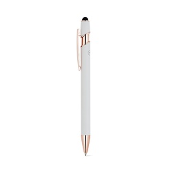 NEIL ROSE. Stylo à bille en aluminium recyclé (100% rAL), avec une finition mate et une encre bleue
