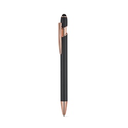 NEIL ROSE. Stylo à bille en aluminium recyclé (100% rAL), avec une finition mate et une encre bleue