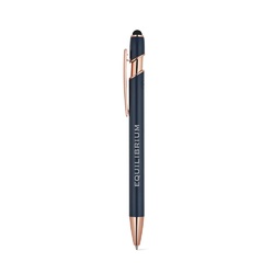 NEIL ROSE. Stylo à bille en aluminium recyclé (100% rAL), avec une finition mate et une encre bleue