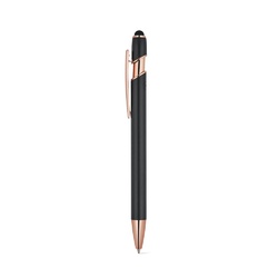 NEIL ROSE. Stylo à bille en aluminium recyclé (100% rAL), avec une finition mate et une encre bleue