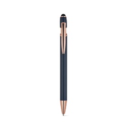 NEIL ROSE. Stylo à bille en aluminium recyclé (100% rAL), avec une finition mate et une encre bleue
