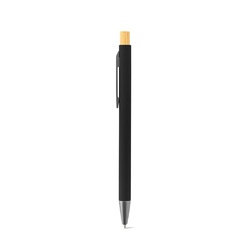SCLIAR. Ensemble composé d'un stylo à bille, d'un bloc-notes et d'une bouteille, fabriqués à partir de PET recyclé, d'aluminium recyclé et de bambou