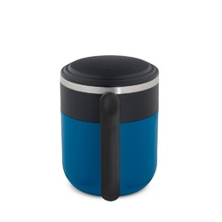 MALDINI. Mug de voyage avec paroi intérieure en acier inoxydable et finition mate, 400 mL