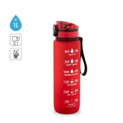 ERIKSSON. Bouteille en PET recyclé (100 % rPET), avec des phrases motivantes et des repères horaires pour vous encourager à boire de l’eau