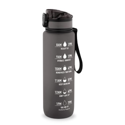 ERIKSSON. Bouteille en PET recyclé (100 % rPET), avec des phrases motivantes et des repères horaires pour vous encourager à boire de l’eau
