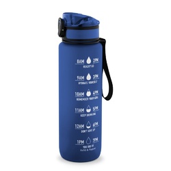 ERIKSSON. Bouteille en PET recyclé (100 % rPET), avec des phrases motivantes et des repères horaires pour vous encourager à boire de l’eau