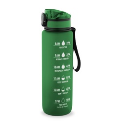 ERIKSSON. Bouteille en PET recyclé (100 % rPET), avec des phrases motivantes et des repères horaires pour vous encourager à boire de l’eau