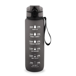 ERIKSSON. Bouteille en PET recyclé (100 % rPET), avec des phrases motivantes et des repères horaires pour vous encourager à boire de l’eau