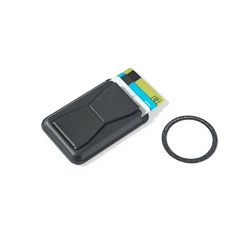 CONNOR. Porte-cartes magnétique en cuir PU, se fixe facilement à l'arrière de votre téléphone portable, avec blocage RFID