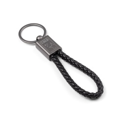KETCHUM. Porte-clés rectangulaire en cordon tressé en polyester (dont 21 % recyclé) et polyuréthane (79 % recyclé)