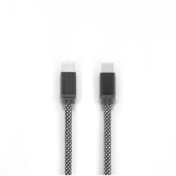 NADELLA. Câble USB-C vers USB-C avec gaine tressée en polyester (60 W) et système magnétique pour un enroulement facile