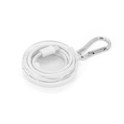 JEMISON. Câble USB-C vers USB-C avec gaine tressée (60 W), fabriqué en ABS, acier inoxydable, aluminium et polyester
