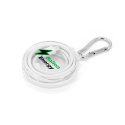 JEMISON. Câble USB-C vers USB-C avec gaine tressée (60 W), fabriqué en ABS, acier inoxydable, aluminium et polyester