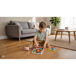 MOKI. Jeu de construction et d'emboîtement en contreplaqué