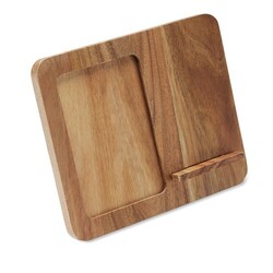 FINWOOD Cadre acacia et chargeur 15W