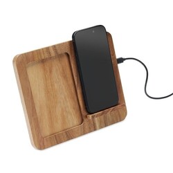 FINWOOD Cadre acacia et chargeur 15W