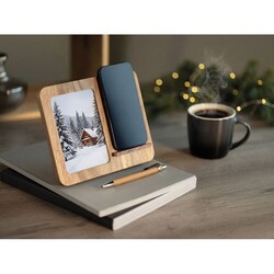 FINWOOD Cadre acacia et chargeur 15W