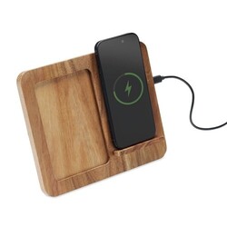FINWOOD Cadre acacia et chargeur 15W