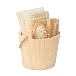 SELFCARE Coffret de bain baquet en bois
