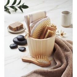 SELFCARE Coffret de bain baquet en bois