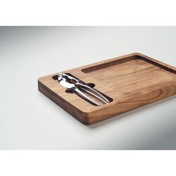 NUTPLATE Set de casse-noix en acacia