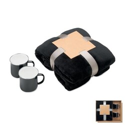AGRADABLE Ensemble couverture et 2 mugs