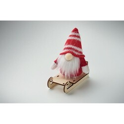 FROSTY SLEIGH Lutin sur un traîneau en bois