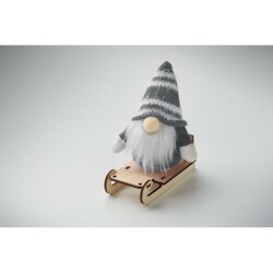 FROSTY SLEIGH Lutin sur un traîneau en bois