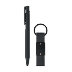 ESCRI SET Set stylo à bille et porte-clés en