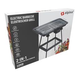 ALPINA BBQ Electric Grill 2200W 51x30cm